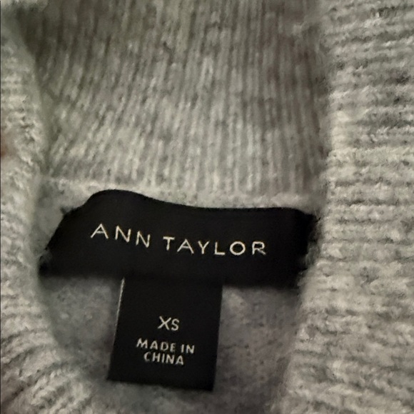 Ann Taylor Light Gray Sweater with Pearl Details - Picture 2 of 3
